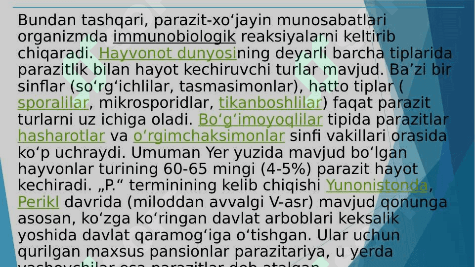 Endogen parazitar kasalliklar, klassifikatsiyasi, patogenezi, laboratoriya tashxisi 5