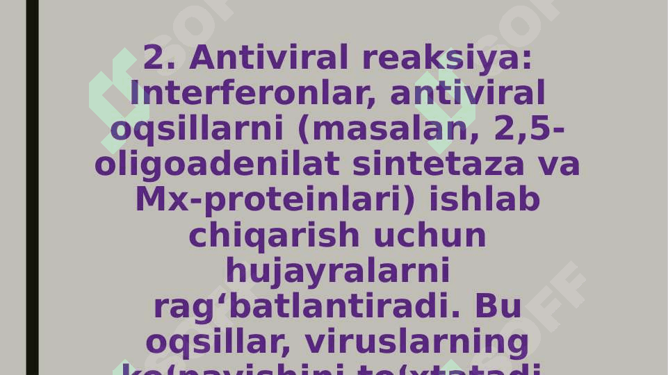 Interferon va sitokinlar ta’sir mexanizmi 6