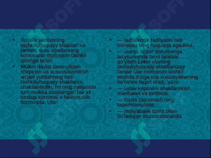 Korxonalarda moliyaviy xoʻjalik faoliyatining asoslari 7