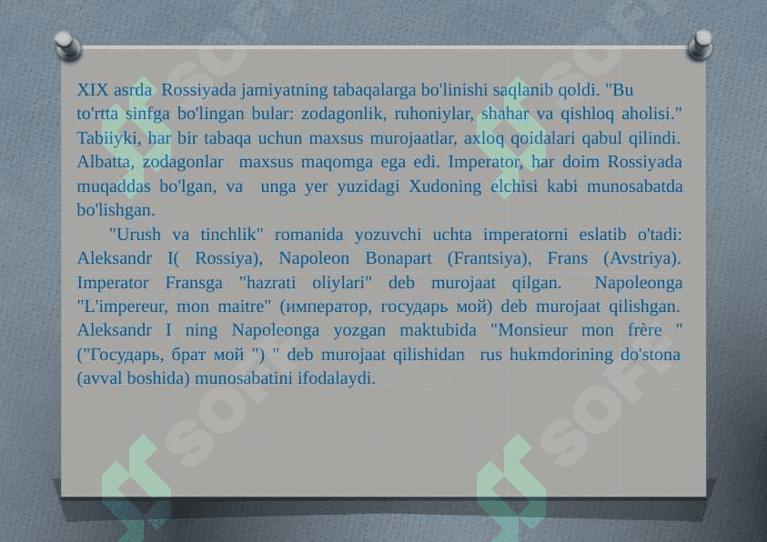 L. N. TOLSTOYNING "URUSH VA TINCHLIK" ROMANI 3