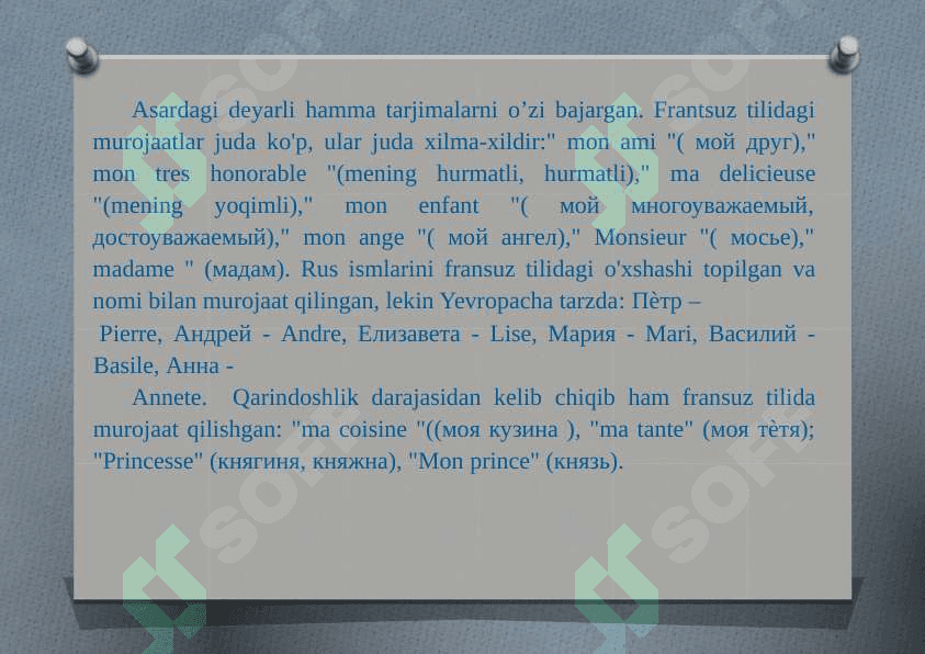 L. N. TOLSTOYNING "URUSH VA TINCHLIK" ROMANI 6