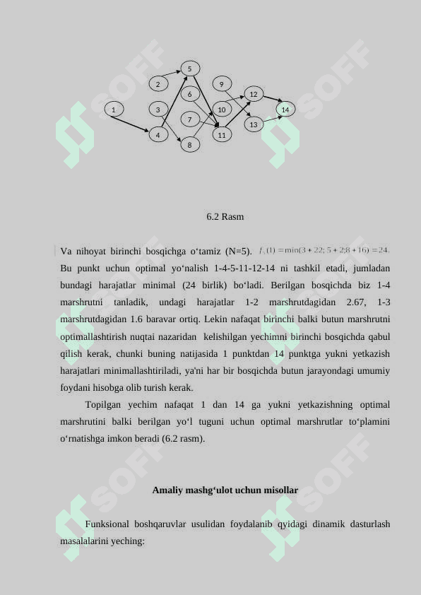 Dinamik programmalashtirish. Uskunalarni ta’mirlash va yangilash masalasini yechish. Kapital mablag‘larni optimal taqsimlash masalasi. 7