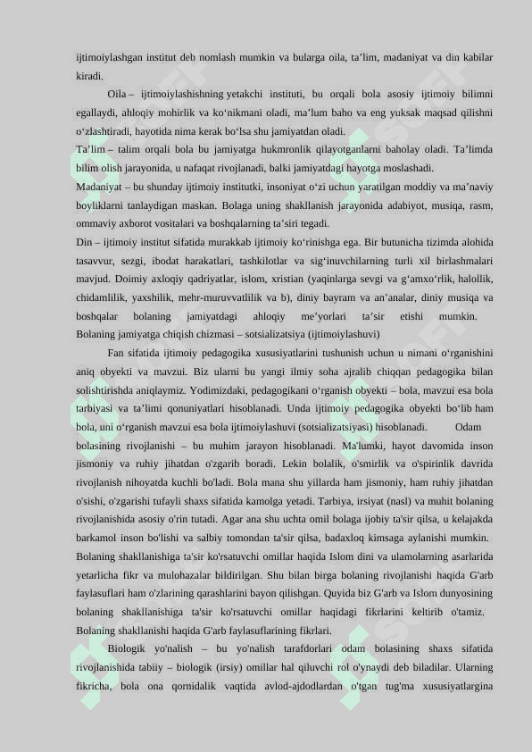 Bola rivojlanishida muhitning tasiri 4