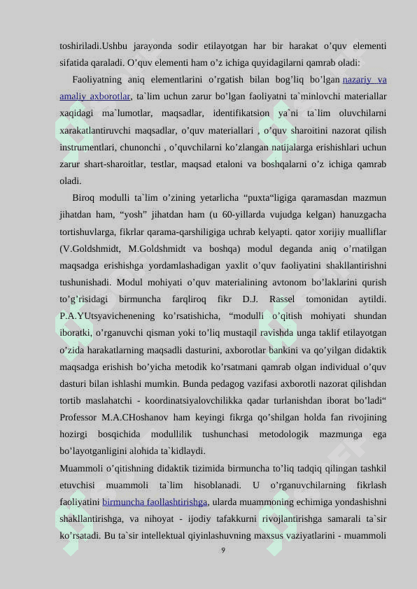 Tarbiyaviy ishlarni tashkil etishda hamkorlik pedagogikasining o’rni 8