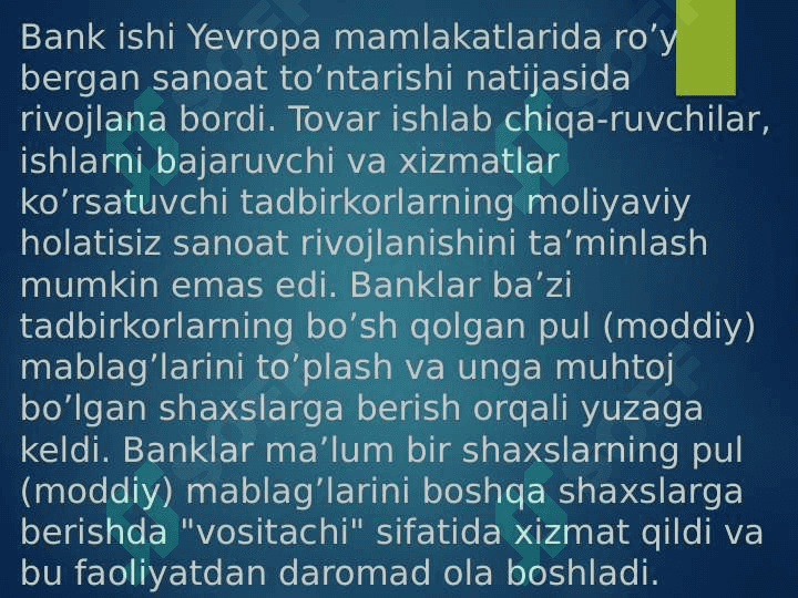 Bank faoliyati 5