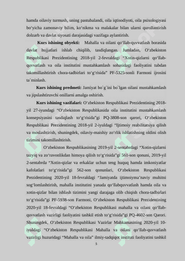 Oila jamoasini jipslashtirish metodikasi 4