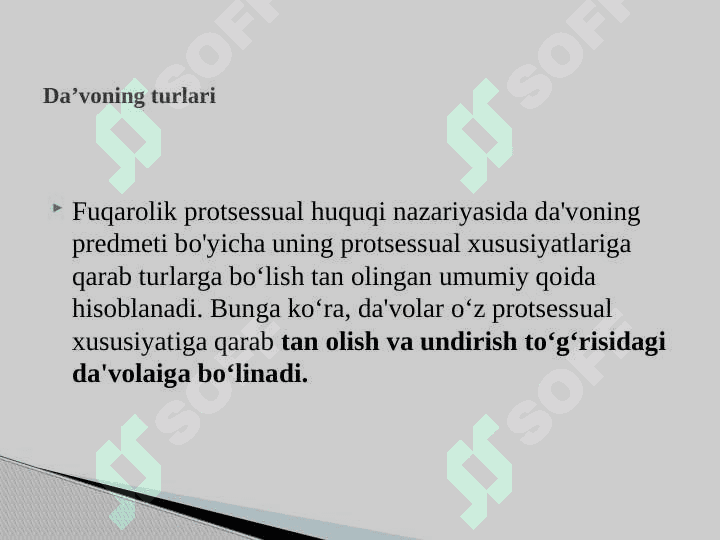Fuqarolik protssesida da'vo 8