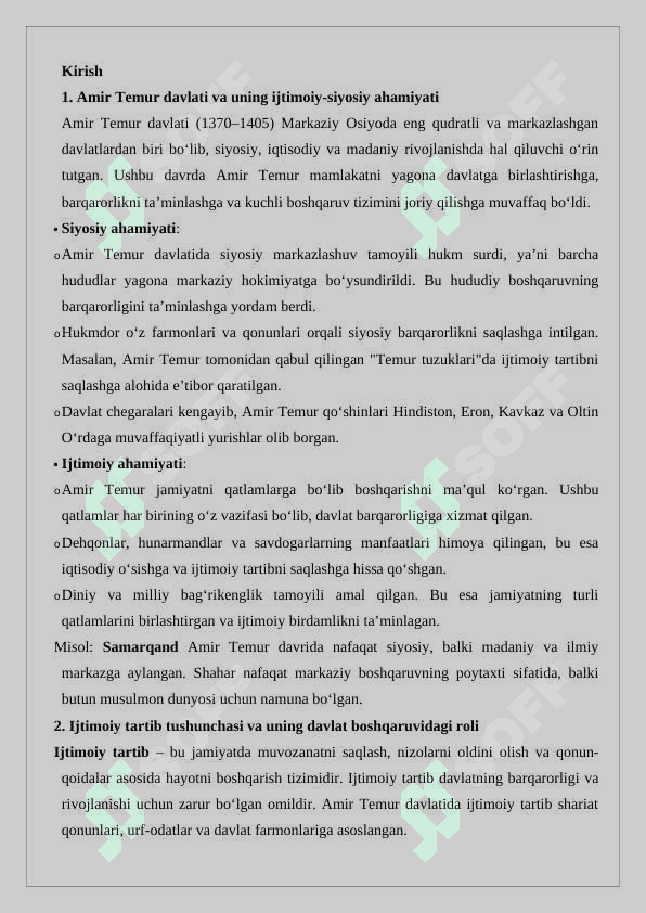 Amir Temur davlatida ijtimoiy tartibning o'rni 25 2