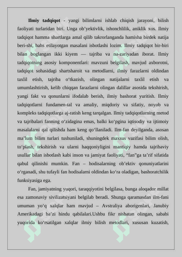 Ilmiy tadqiqotlarning turlari 2