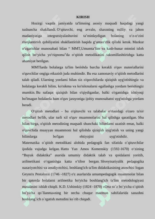 Matematikaga o‘rgatishning zamonaviy metodlari. 2