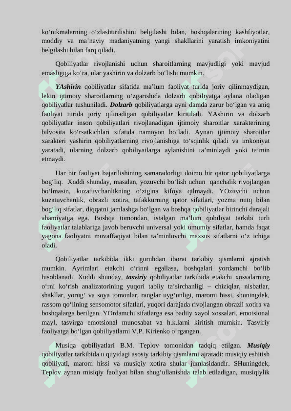 Qobiliyatlar 7