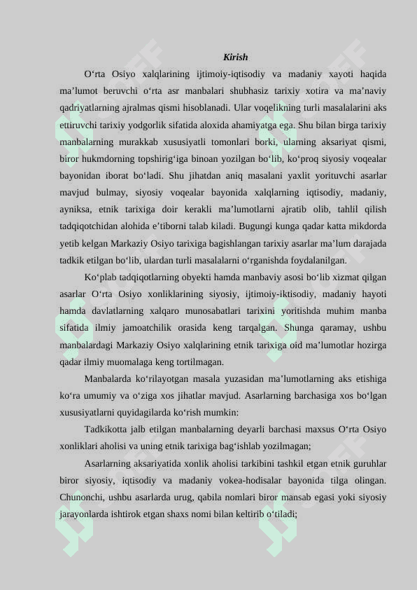 O’zbek xonliklarida etnik qabilalarning joylashuvi 2