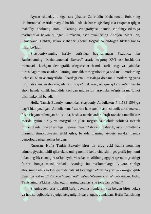 O’zbek xonliklarida etnik qabilalarning joylashuvi 4