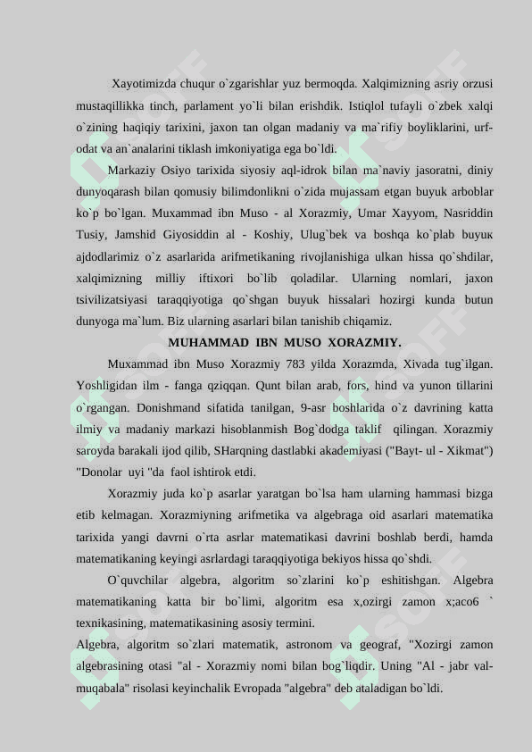 Sharq mutafakkirlarining matematikaga oid qarashlari. 2