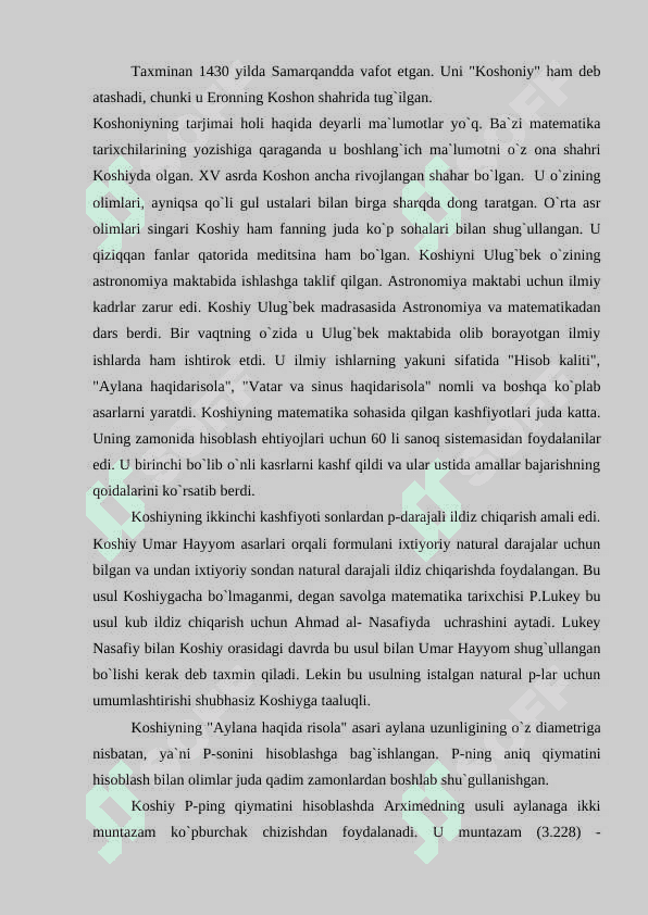 Sharq mutafakkirlarining matematikaga oid qarashlari. 6