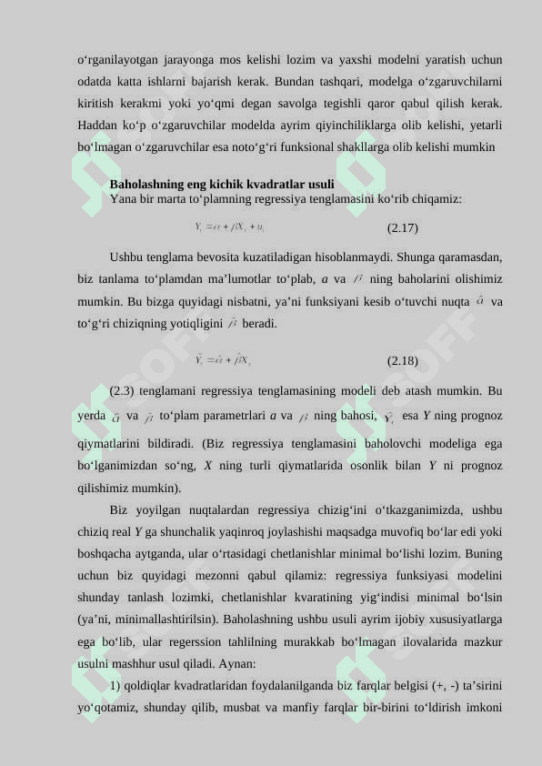 Qoldiqlar avtokorrelyatsiyasi (regressiya, tenglamalar, avtokorrelyatsiyasi Darbin Uotson mezoni) 3