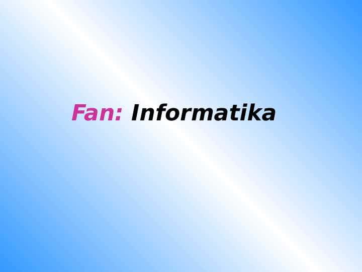 INFORMATIKA