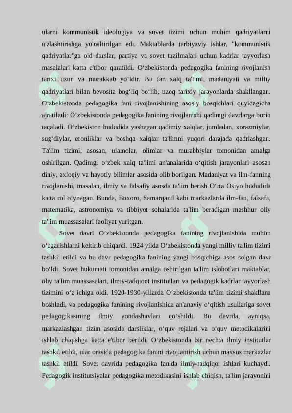 MUSTAQILLIKGACHA (1945-1990) BO’LGAN YILLARDA O’ZBEKISTONDA MAKTAB VA PEDAGOGIKA FANINING TARAQQIYOTI 3