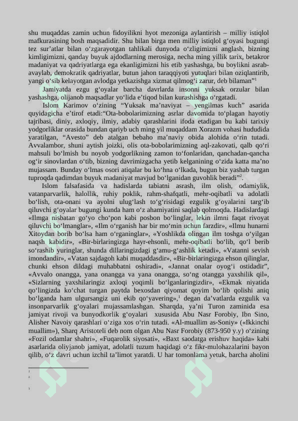MILLIY G‘OYANING JAMIYAT HAYOTIDAGI O‘RNI. MILLIY G‘OYA KONSEPSIYASINING ASOSIY YO‘NALISHLARI 2