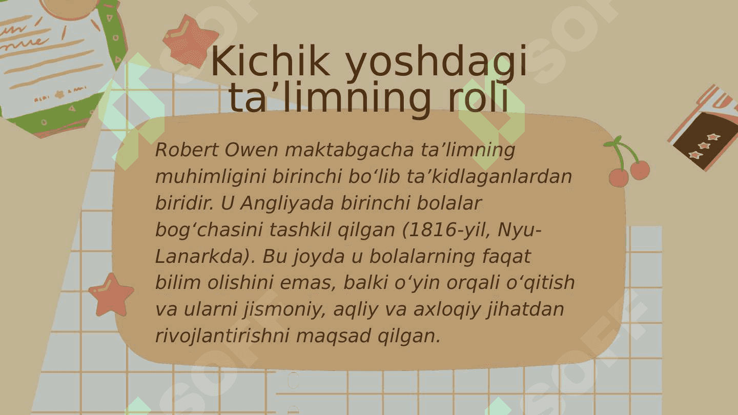 Robert Ouenning ijodiy faoliyatida ta’lim va tarbiyaga oid qarashlar 4