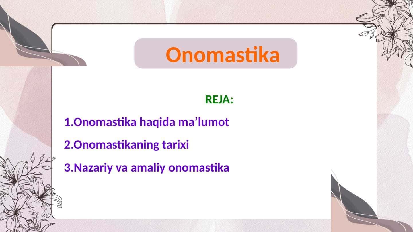 Onomastikahaqida