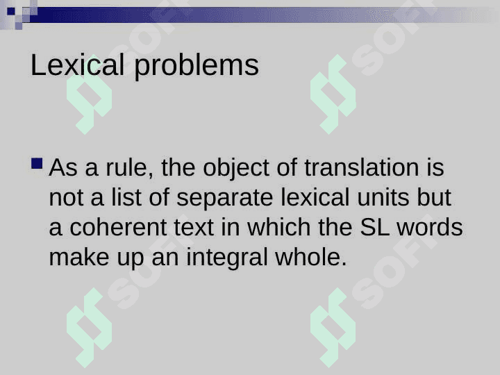 LEXICAL PROBLEMS OF TRANSLATION 2