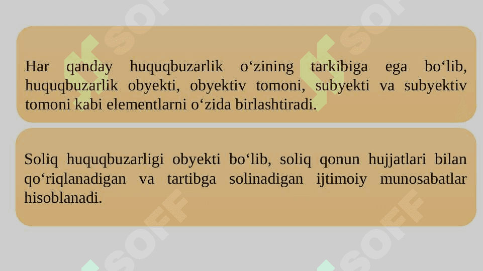 Soliq huquqbuzarligi uchun javobgarlikka tortishning huquqiy asoslari. 8