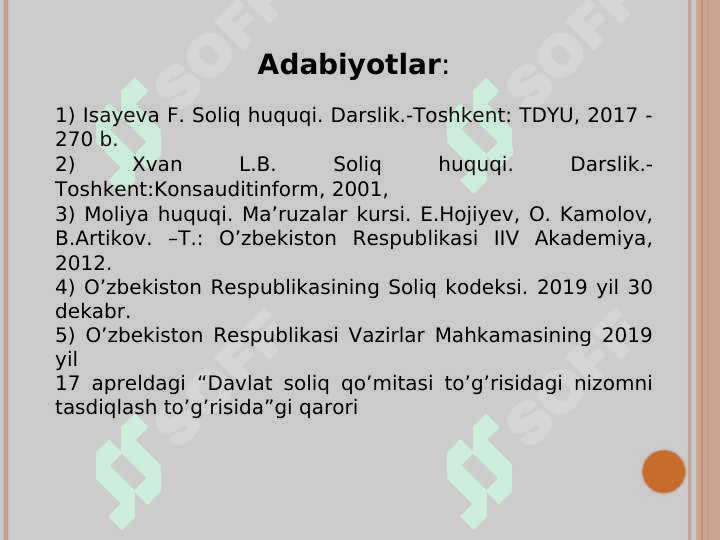 Chet mamlakatlar soliq tizimining O‘zbekiston Respublikasi soliq tizimi bilan solishtirma tahlili 3