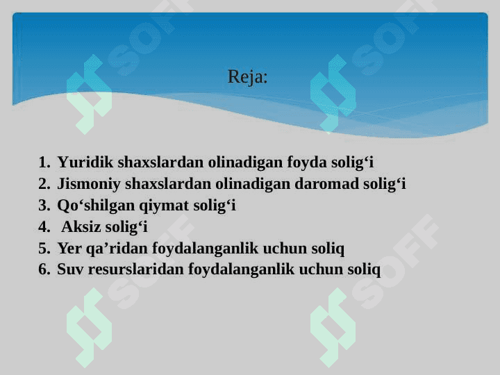 Umumdavlat soliqlarining umumiy tavsifi 2