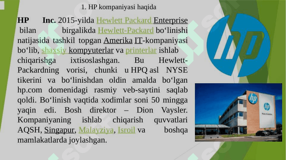 HP kompaniyasining marketing strategiyasi 2