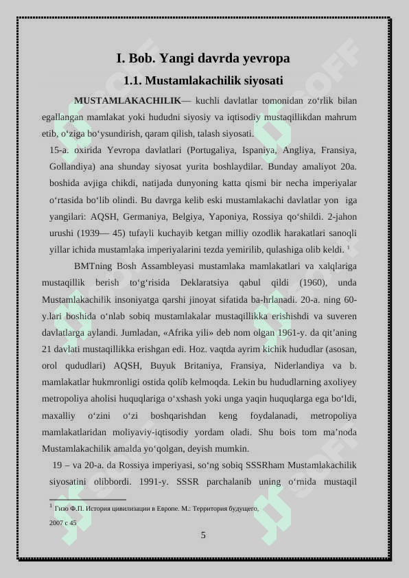 Yevropa davlatlarining mustamlakachilik uchun kurashi (XVIII-asr) 5
