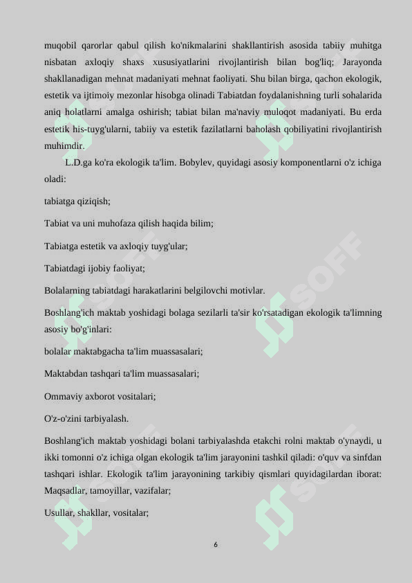 Boshlang'ich sinf o'quvchilarini ekologik tarbiyalash 6