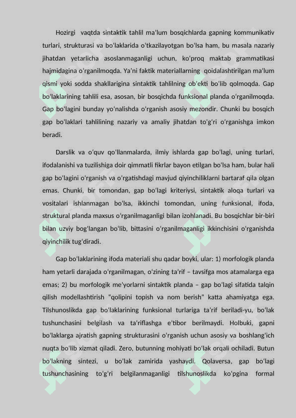 Aniqlovchi va uning o’zbek tilida ifodalanishi 5
