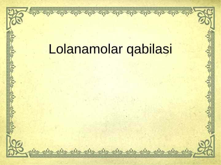 Lolanamolar qabilasi