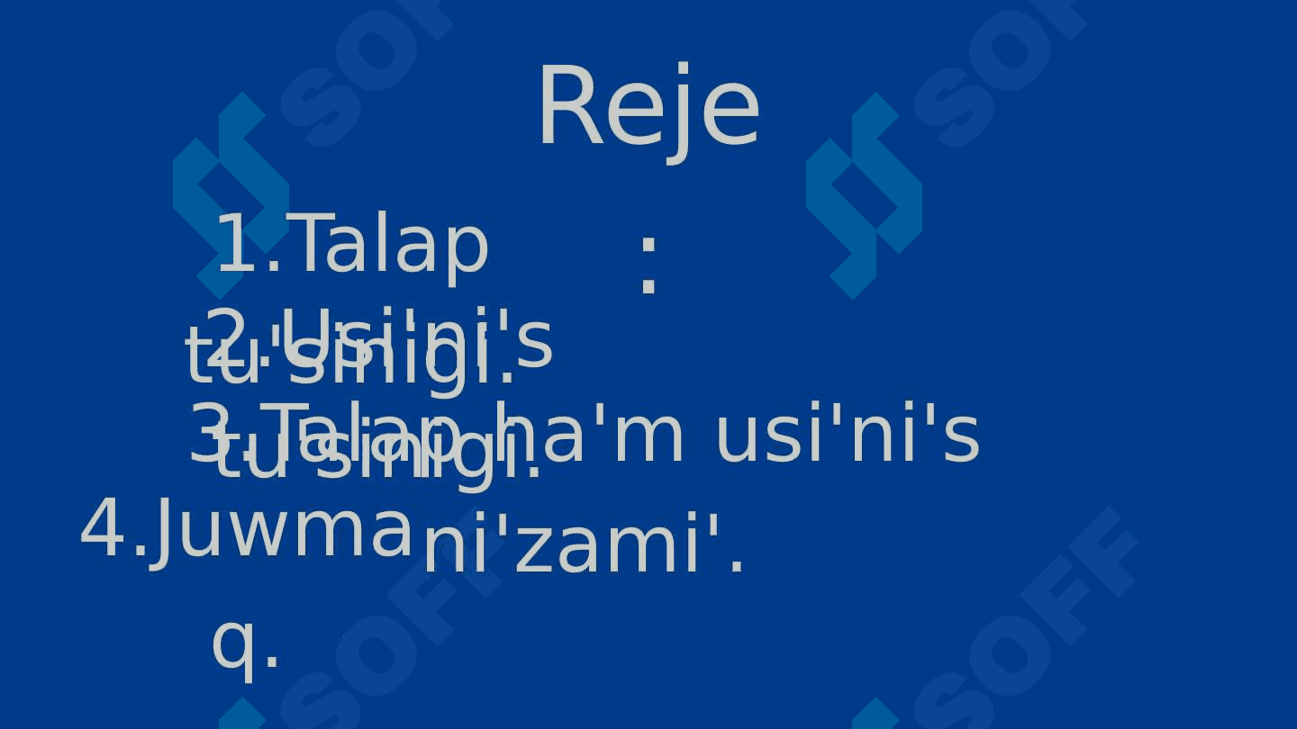 Talap ha'm usınıs 2