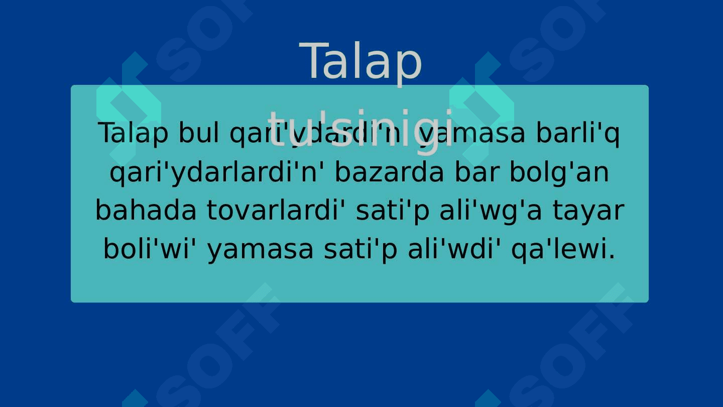 Talap ha'm usınıs 3