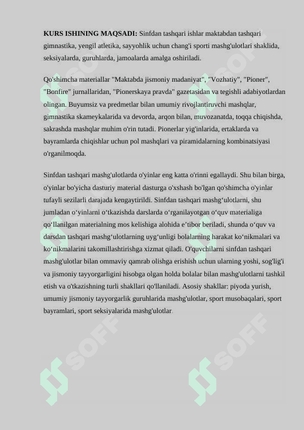 Maktab o`quvchilarida darsdan va sinfdan tashqari jismoniy tarbiyani tashkil etish metodikasi 4