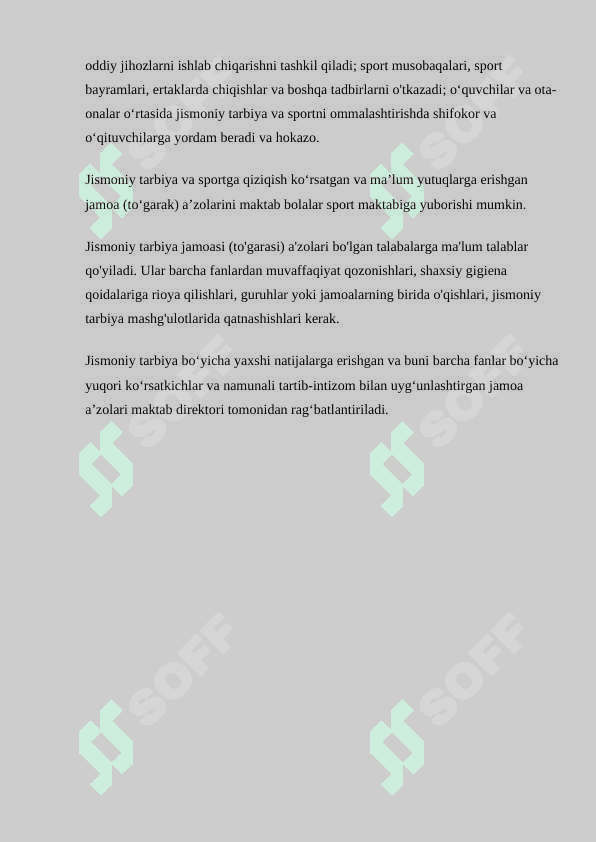 Maktab o`quvchilarida darsdan va sinfdan tashqari jismoniy tarbiyani tashkil etish metodikasi 8