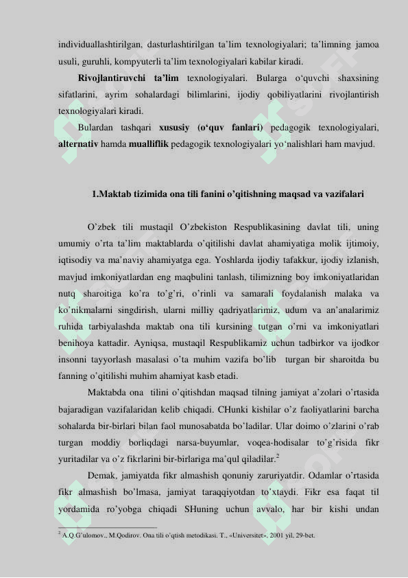 Ona tili darslarida AKTilardan foydalanish shakllari 6