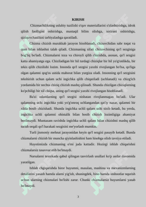 MUHANDISLIK VA CHIZMACHILIK FANLARINING UZVIY BOG’LIQLIGI 3