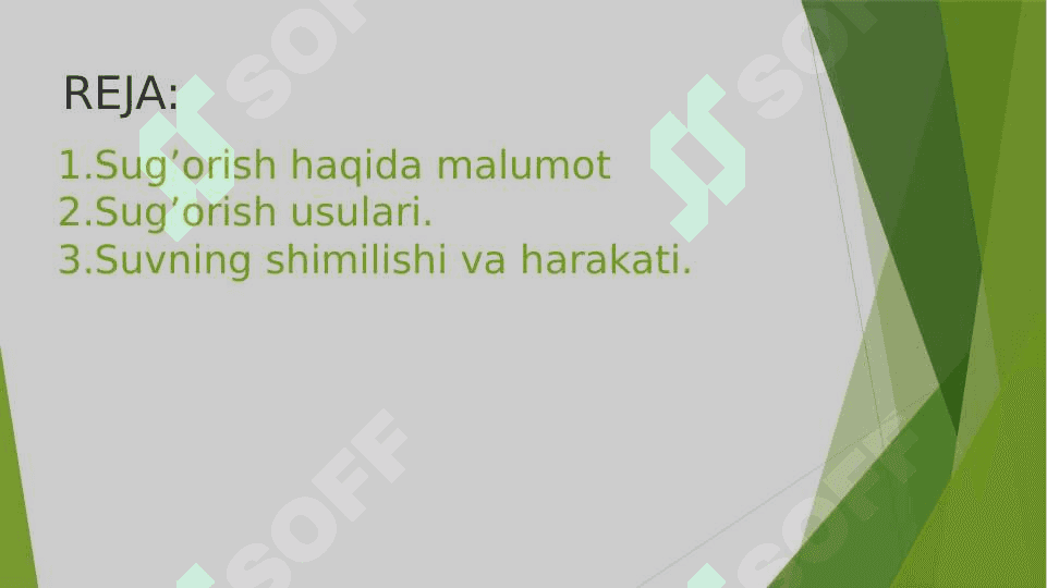 Sug’orishning fiziologik asoslari 2