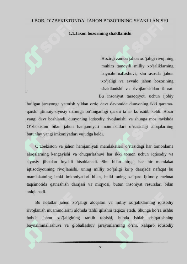 Jahon bozori va uning shakllanishi 5