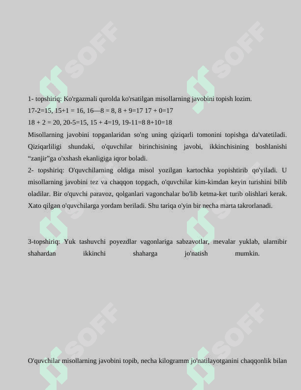 Boshlang’ich sinf matematika darslarida didaktik o’yinlardan foydalanish usullari 4