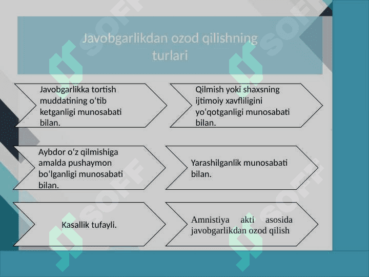 JAVOBGARLIKDAN OZOD QILISH TUSHUNCHASI   VA   TURLARI 4