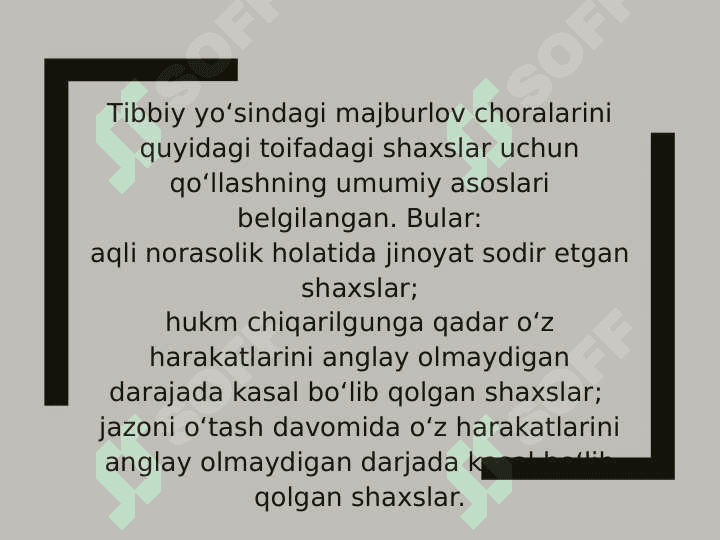 TIBBIY YO’SINDAGI MAJBURLOV CHORALARI 4