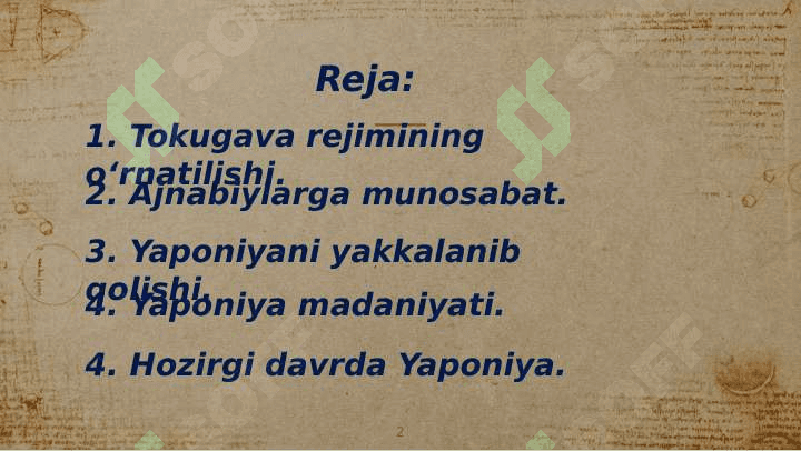XVII-XIX asrlarda Yaponiya 2