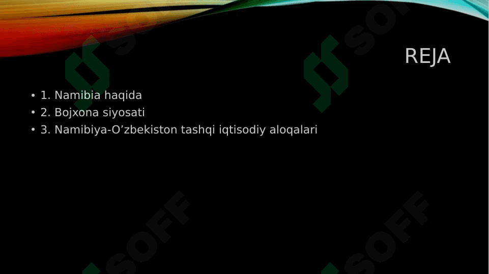Namibiya bojxona siyosati va o’zbekiston bilan tashqi iqtisodiy aloqalar tahlili 2