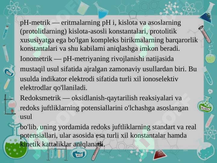 Potensiometrik titrlash 4