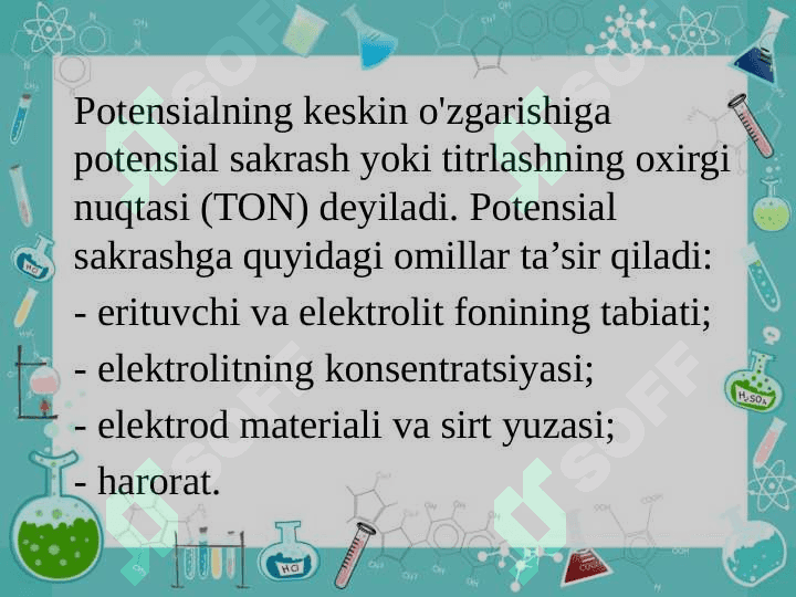 Potensiometrik titrlash 6