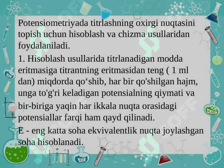 Potensiometrik titrlash 7
